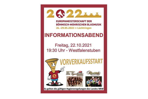 EM der böhmisch-mährischen Blasmusik 2022 in Lüchtringen