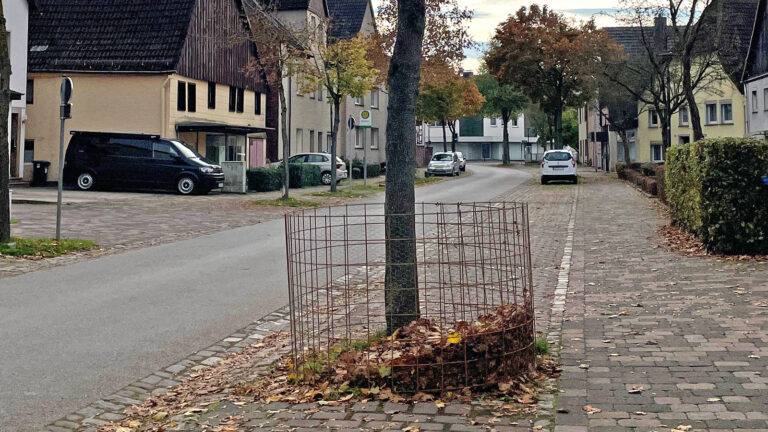 Laubbehälter an der Westfalenstr. Höhe Gaststätte Honervogt